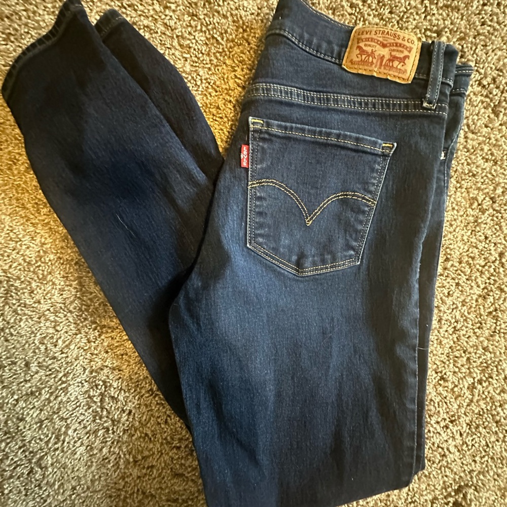 Levi's Women's Dark Blue Straight-Leg Jeans